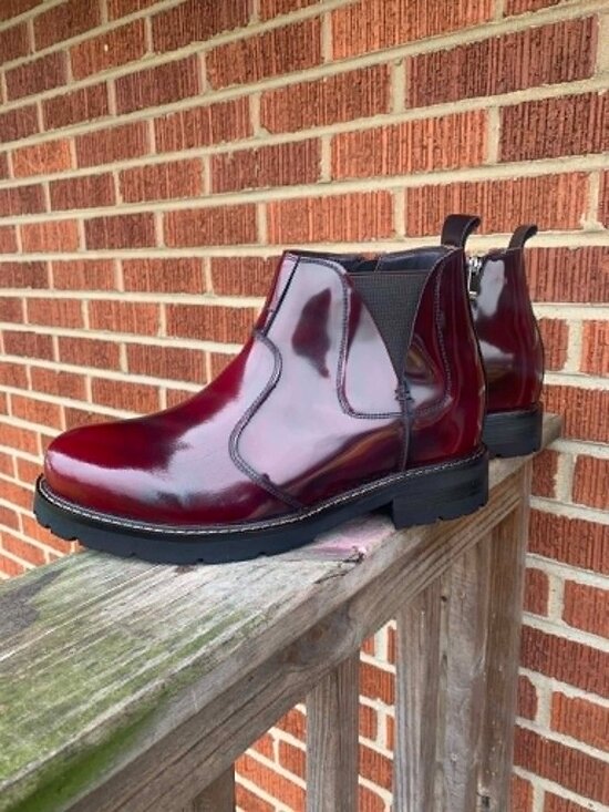New Dark Red Mens Calto Elevator Shoes Size 7.5 US ~ 3.6\